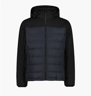 Куртка мужская CMP Zip Hood Feel Warm Black/Blue 34K0147-42UU