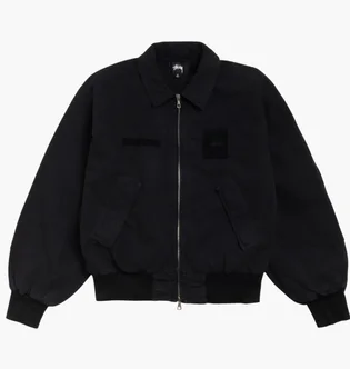 Бомбер чоловічий Stussy Flight Bomber Black 115837-0001