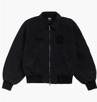 Бомбер чоловічий Stussy Flight Bomber Black 115837-0001