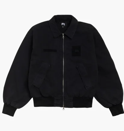 Бомбер мужской Stussy Flight Bomber Black 115837-0001