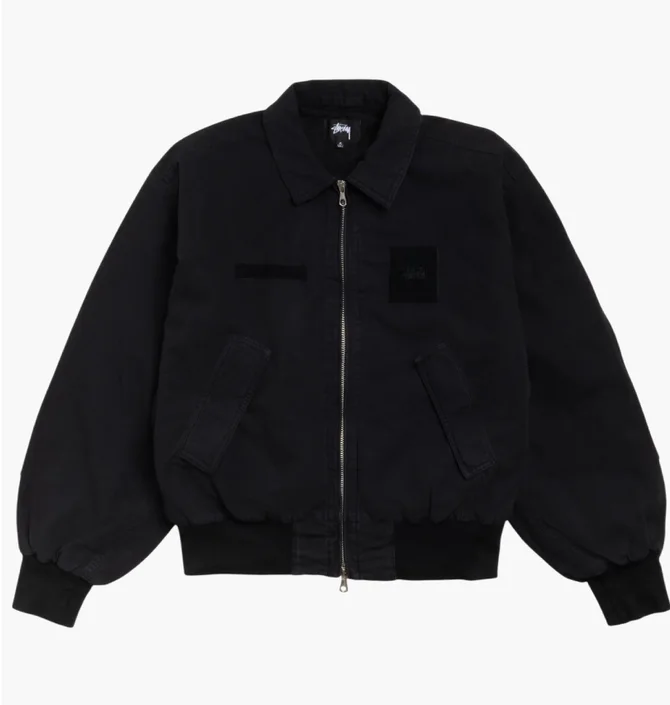 Бомбер мужской Stussy Flight Bomber Black 115837-0001