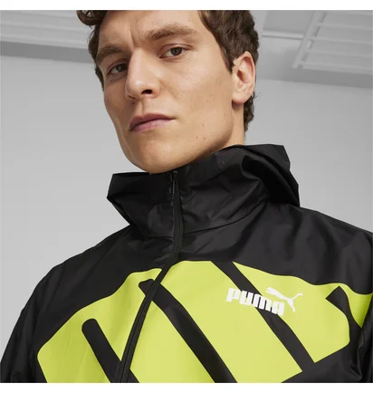 Вітровка чоловіча Puma Hooded Graphic Windbreaker Black 623837-01