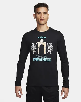 Лонгслив мужской Nike T-Shirtlebron Black FQ4908-010