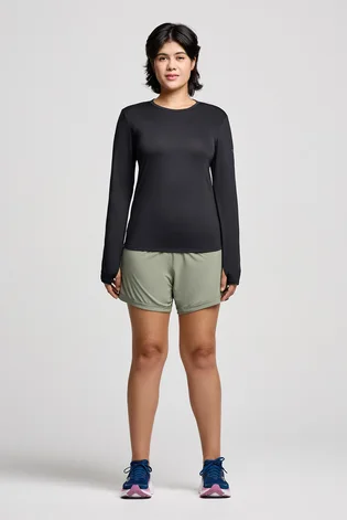 Лонгслів жіночий Saucony Stopwatch Long Sleeve Black SAW800486-BK