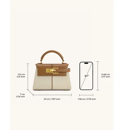 Сумка жіноча JW PEI Elise Top Handle Bag Brown/Beige BB2024BG86084JWP