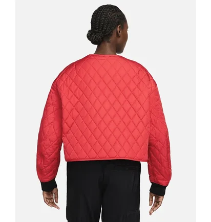 Куртка жіноча Air Jordan Essentials Flight Jacket Black/Red DH0655-010