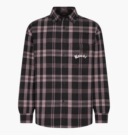Рубашка мужская Ksubi Картата Vulture Flannel Ls Shirt Plum Multi MSP26SH009
