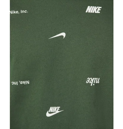 Футболка мужская Nike Club Allover Print T-Shirt Green FD1279-323