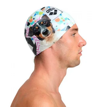 Шапочка для плавания Arena Hd Cap Puppy White/Multi 005572-211