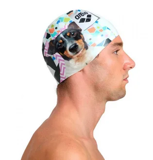 Шапочка для плавания Arena Hd Cap Puppy White/Multi 005572-211
