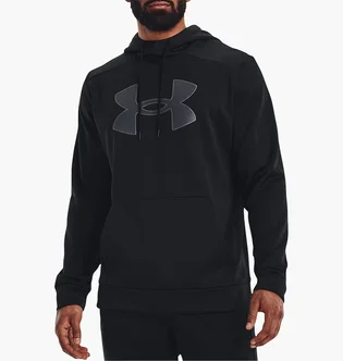 Худи мужское Under Armour Hooded Sweatshirt Under Ua Armour Fleece Big Logo Hd-Blk Black 1373352-001