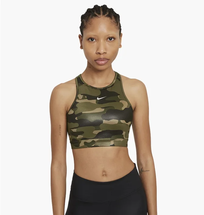 Топ жіночий Nike Womens Medium-Support 1-Piece Pad High-Neck Sports Bra Camo Dd1199-222