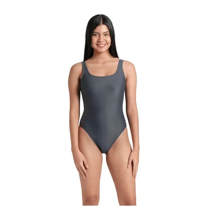 Купальник женский Arena Team Stripe Swimsuit U Back Grey 007058-550
