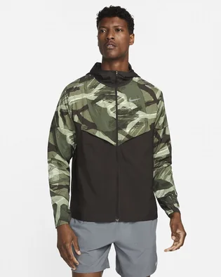 Олимпийка мужская Nike Windrunner Camo/Green Dv5199-386