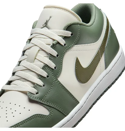 Кроссовки мужские Air jordan 1 Low MenS Shoes Green/White 553558-300