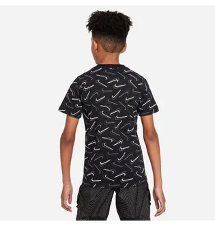 Футболка дитяча Nike Nsw Tee Swoosh Aop Black FN9605-010