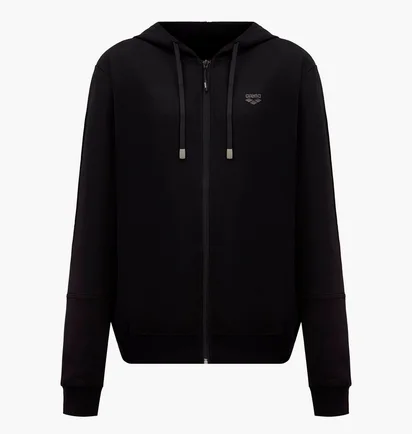 Толстовка чоловіча Arena Brushed Hooded F/Z Jacket Black 007686-500