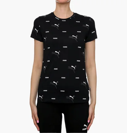 Футболка женская Puma Essentials+ Logo Power Tee Black 673685-04