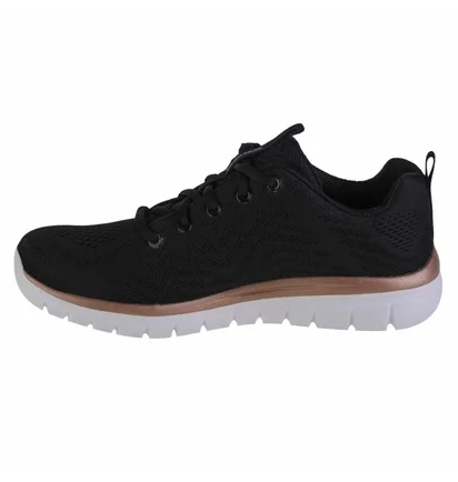 Кросівки жіночі Skechers Connected Black 12615-BKGD