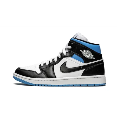 Кроссовки женские Air Jordan Wmns 1 Mid White/Black BQ6472-102