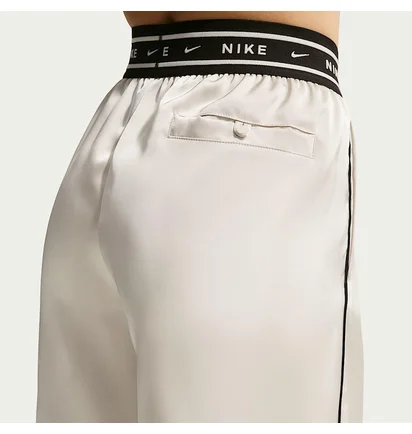 Штани жіночі Nike Sportswear Loose Mid-Rise Satin Beige IH1326-072