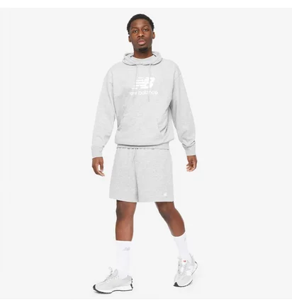 Худі чоловіче New Balance Stacked Logo French Terry Hoodie Grey MT41501
