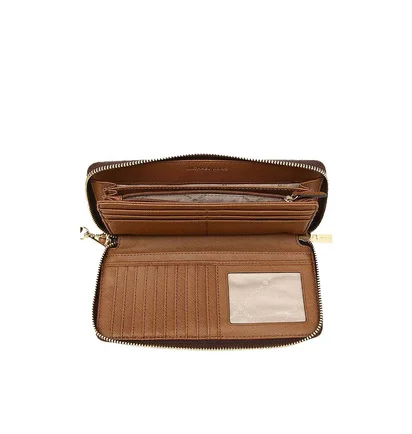 Гаманець жіночий Michael Kors Jet Set Travel Monogram Continental Leather Wallet Brown 35F8GTVT3B-BROWN-66204