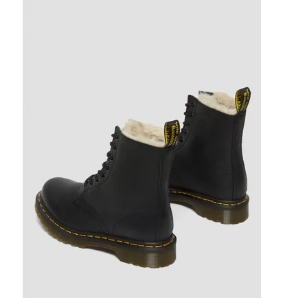 Ботинки женские Dr. Martens Fur Lined 1460 Serena Burnished Wyoming Black 21797001