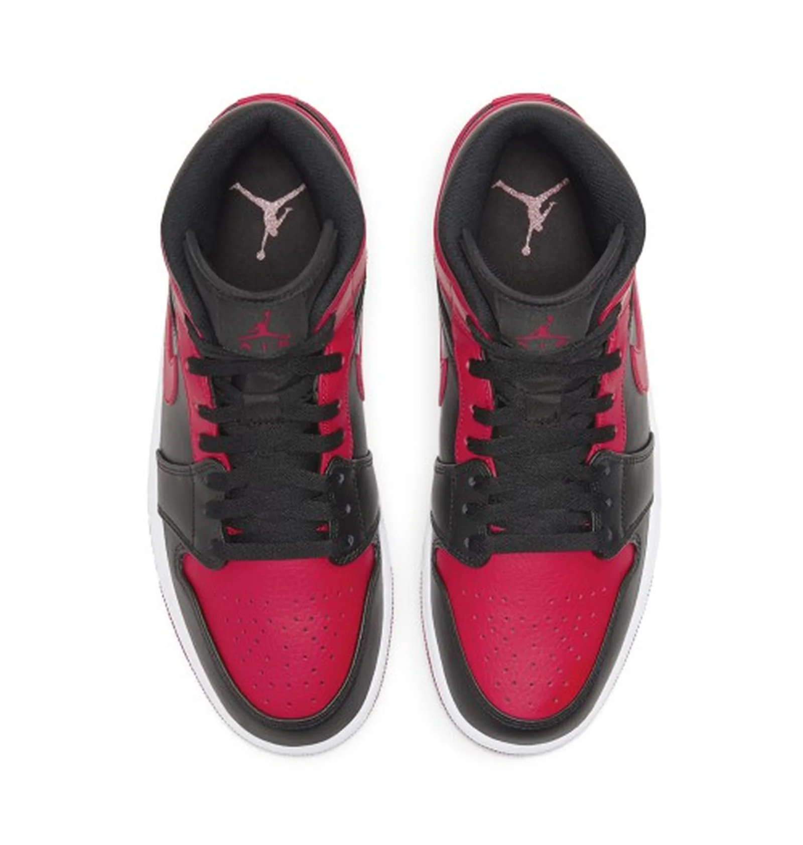 ᐉ Кроссовки мужские Air Jordan 1 Mid Banned Black/Red 554724-074