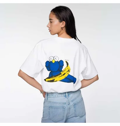 Футболка унисекс Uniqlo Kaws Warhol White 341-471321