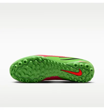 Бутсы унисекс Nike Reactx Phantom 6 Low Pro Tf Eh Green/Red IH1788-603