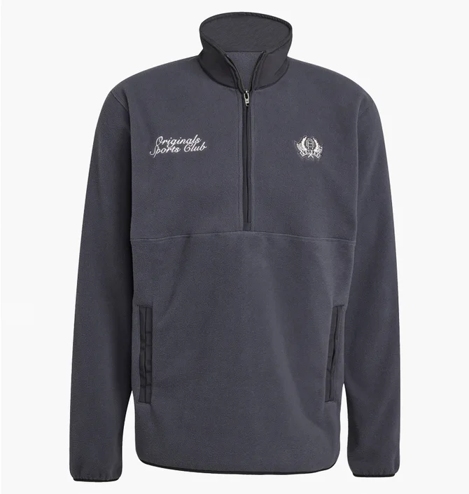 Кофта мужская Adidas Regular Polar Fleece Quarter-Zip Grey JX8191