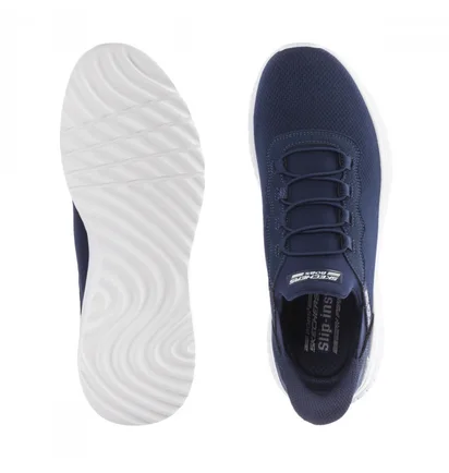 Кросівки чоловічі Skechers Bobs Squad Chaos Daily Hype Slip-Ins Blue 118300-NVY