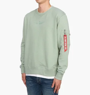 Свитшот мужской Alpha Industries Double Layer Sweater Green 136302-680