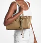 Сумка жіноча Michael Kors Hamilton Moderne Small Leather Satchel Brown 30F5GNXT0L-HUSK-126253