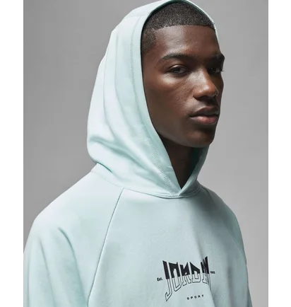 Худи мужское Air Jordan Dri-Fit Sport Graphic Fleece Pullover Hoodie Light Blue FQ6808-346