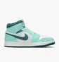 Кроссовки женские Air Jordan Air 1 Mid Se Shoes Turquoise/White DZ3745-300