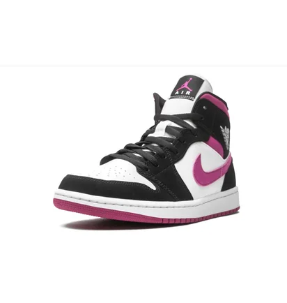 Кроссовки женские Air Jordan 1 Mid W White/Black BQ6472-005