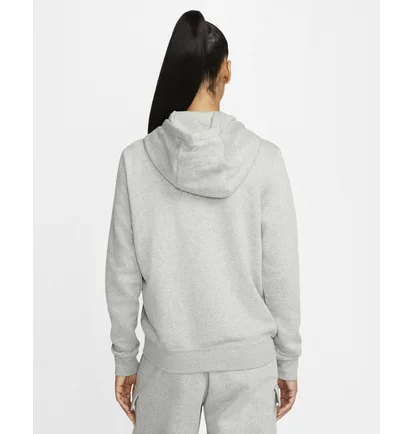 Толстовка жіноча Nike Club Fleece Fz Hoody Grey DQ5471-063