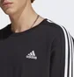 Свитшот мужской Adidas Essentials French Terry 3-Stripes Sweatshirt Black Ic9317