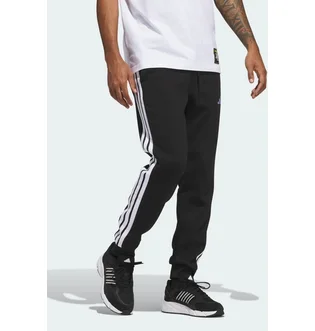 Штаны мужские Essentials Essentials 3-Stripes Fleece Black JD1861