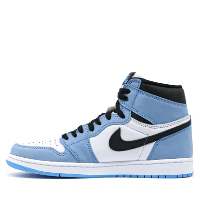 Кросівки чоловічі Air Jordan 1 High Black University Light Blue/White 555088-134