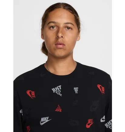 Футболка мужская Nike M Nsw Tee 12Mo Aop Sp25 Black HJ0561-010