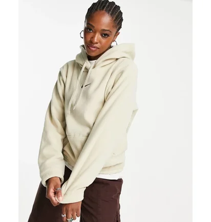 Худи женское Nike Sportswear Pullover Fluffy Therma Warm Hoodie Beige FB8972-206