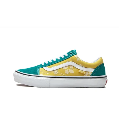 Кеды унисекс Vans Skate Old Skool Turquoise/Yellow VN0A5FCB3LA
