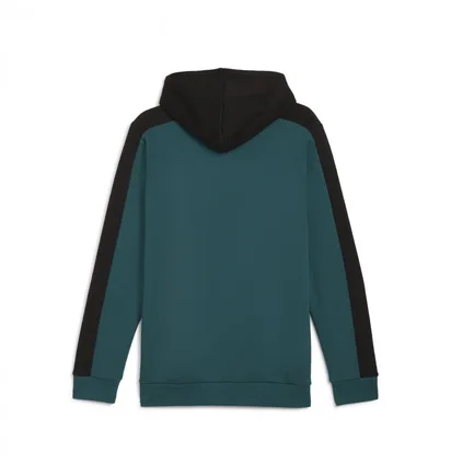 Худи мужское Puma Ess Block X Tape Hoodie Fl Black/Blue 673342-22