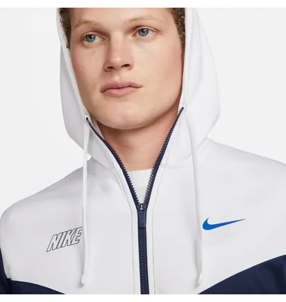 Толстовка мужская Nike Sportswear Repeat MenS Full-Zip Hoodie Blue/White DX2025-411