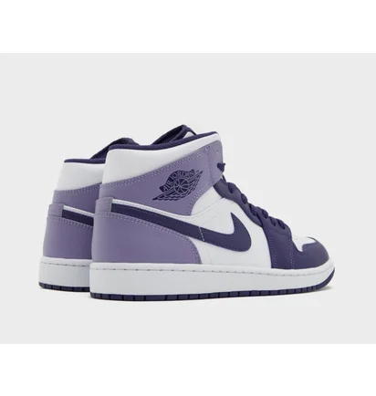 Кроссовки детские Air Jordan Air 1 Mid White/Violet DQ8423-515