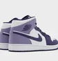 Кроссовки детские Air Jordan Air 1 Mid White/Violet DQ8423-515