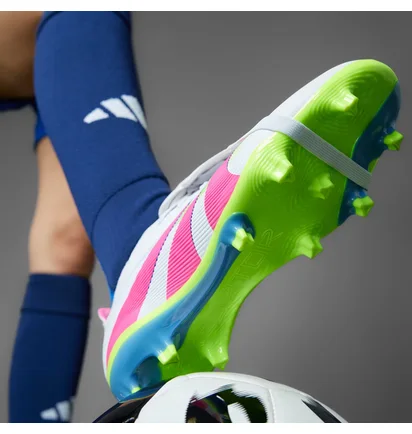 Бутсы унисекс Adidas Predator League L Fg White/Pink ID1320